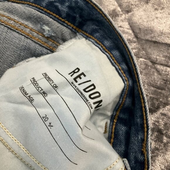 Re/Done Womens Vintage  Wide-Leg Jeans Size 26 bell bottoms lake blue - Picture 5 of 8